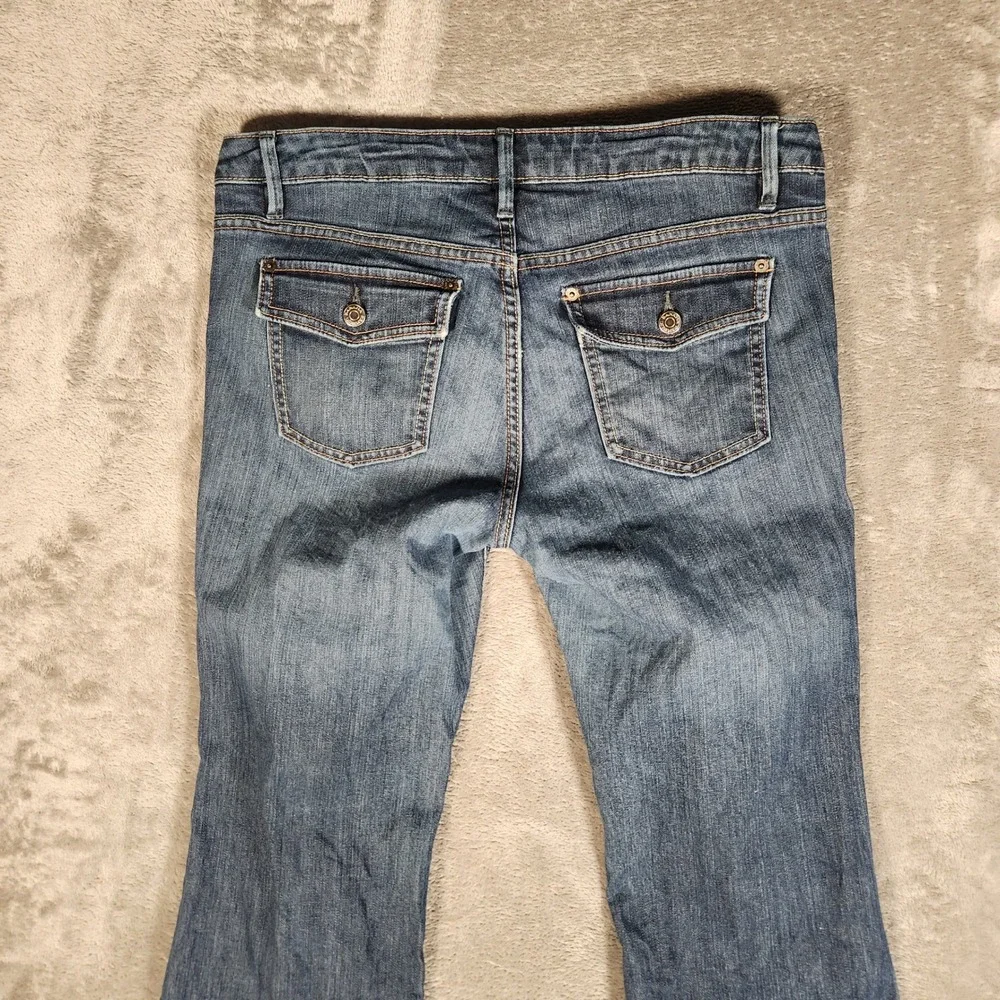 Banana Republic Bootcut Jeans‎ Men 10R Good Frayed Hem Stretch Denim FRAYED HEEL